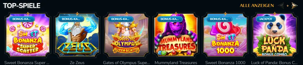 Spielkatalog im Online Casino – Slots, Tischspiele und Live-Casino auf einer Seite